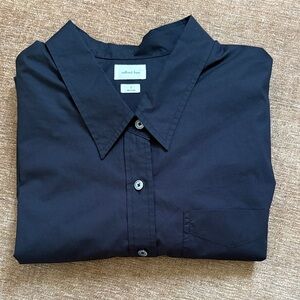 Aritzia Wilfred Free Relaxed Poplin Shirt Black size small